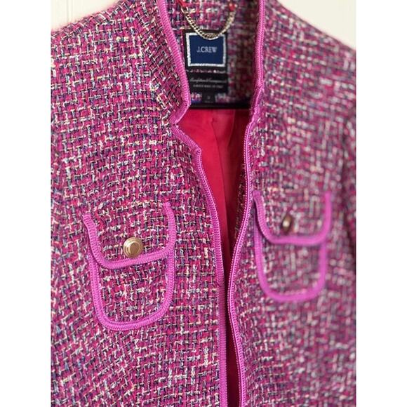 J. Crew Autumn Tweed Fitted Jacket Blazer 8 - Picture 9 of 10
